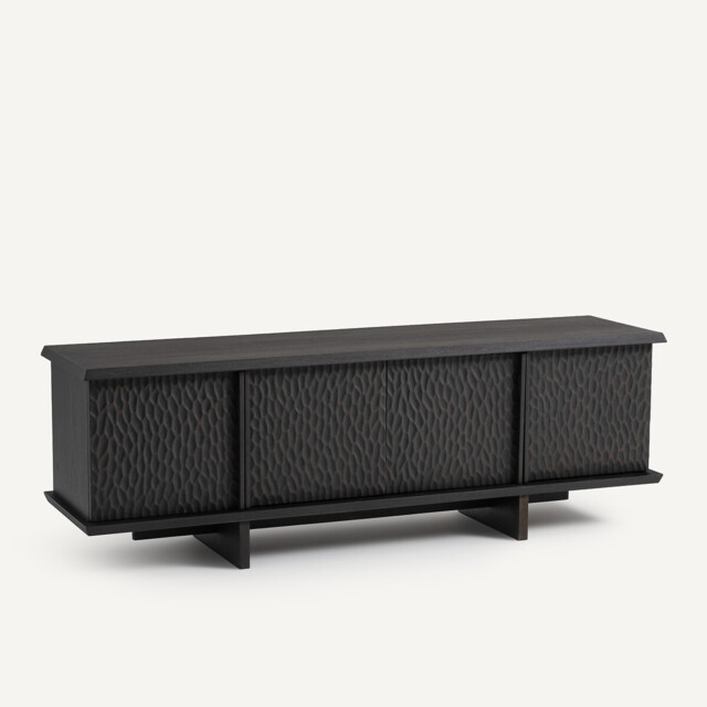 Gouge Sideboard with 4 Doors in Oak and Veneer - image 1