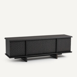 Gouge Sideboard with 4 Doors in Oak and Veneer - thumbnail 1