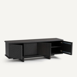 Gouge Sideboard with 4 Doors in Oak and Veneer - thumbnail 4