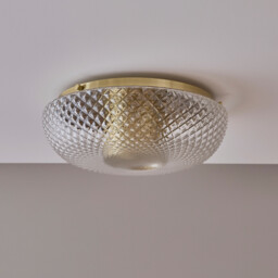Mistinguett Chiselled Glass/Brass Wall Ceiling Light - thumbnail 2