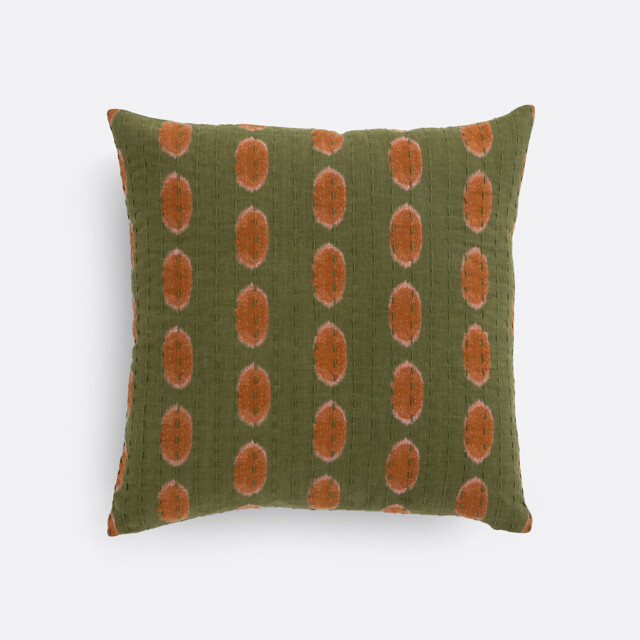 Asti Ikat Print Cotton Muslin Square Cushion Cover - image 1