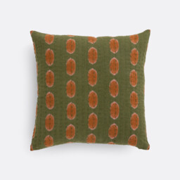 Asti Ikat Print Cotton Muslin Square Cushion Cover - thumbnail 1