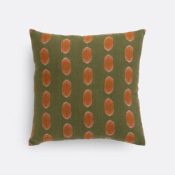 Asti Ikat Print Cotton Muslin Square Cushion Cover - thumbnail 4