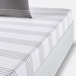 Horizon Striped Cotton Fitted Sheet - thumbnail 1
