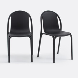 Set of 2 Polypropylene Garden Chairs, Brooklyn
