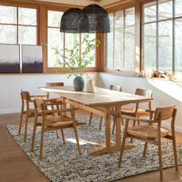 Pipo Solid Oak and Weaving Table Armchair - thumbnail 2