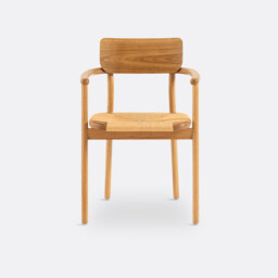 Pipo Solid Oak and Weaving Table Armchair - thumbnail 3