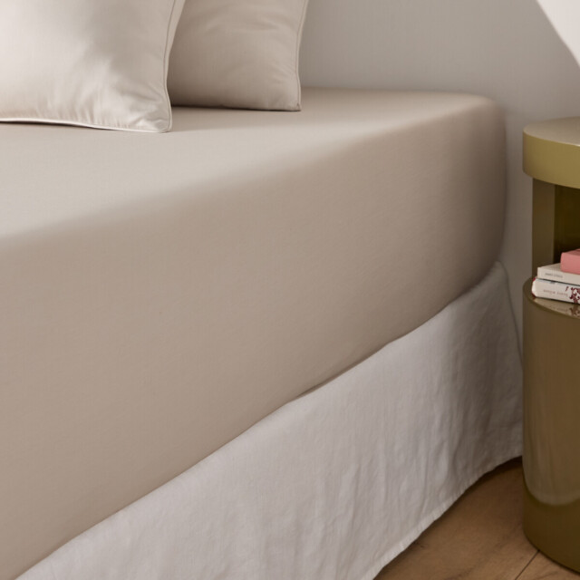 Opale Cotton Satin 350 Thread Count Fitted Sheet, 30cm Flap - image 1