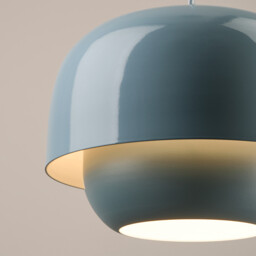 Hanging Lamp in Coloured Iron Ø21.4cm Kinoko - thumbnail 4