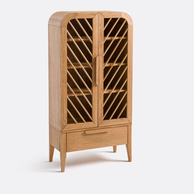 Anda Sideboard with 2 Doors and 1 Drawer in Oak and Veneer - image 1