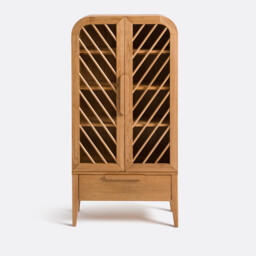 Anda Sideboard with 2 Doors and 1 Drawer in Oak and Veneer - thumbnail 2