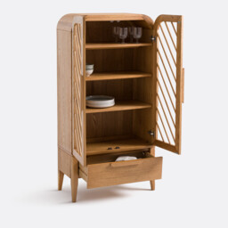 Anda Sideboard with 2 Doors and 1 Drawer in Oak and Veneer - thumbnail 4