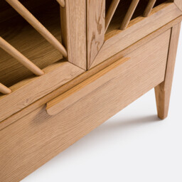 Anda Sideboard with 2 Doors and 1 Drawer in Oak and Veneer - thumbnail 3