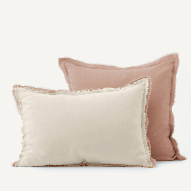 Alhanasia Washed Linen Pillowcase with Double Fringe - image 1
