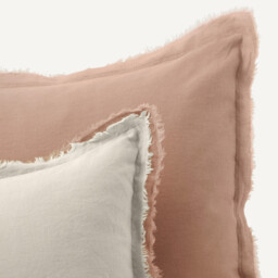 Alhanasia Washed Linen Pillowcase with Double Fringe - thumbnail 2