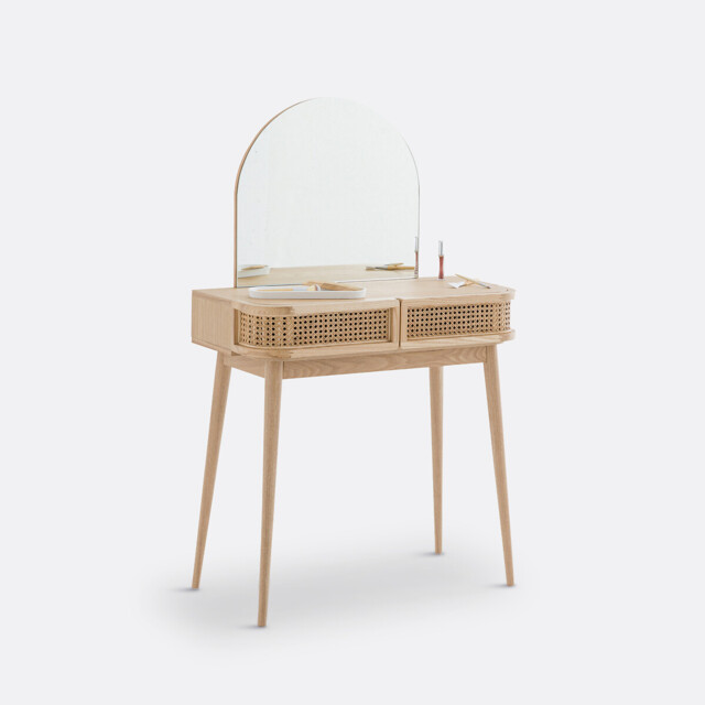 Laora 2-Drawer Rattan Dressing Table - image 1