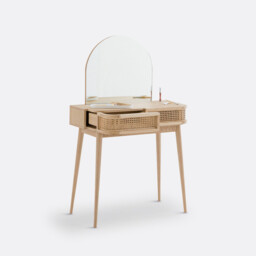 Laora 2-Drawer Rattan Dressing Table - thumbnail 4
