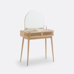 Laora 2-Drawer Rattan Dressing Table