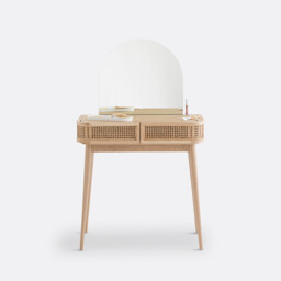 Laora 2-Drawer Rattan Dressing Table - thumbnail 3