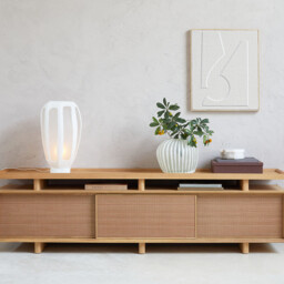 Halkide Hexagonal Frosted and Opaque Glass Lamp - thumbnail 3