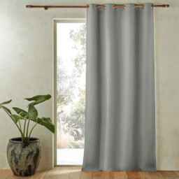 Private Washed Linen Single Lined Blackout Eyelet Curtain - thumbnail 1
