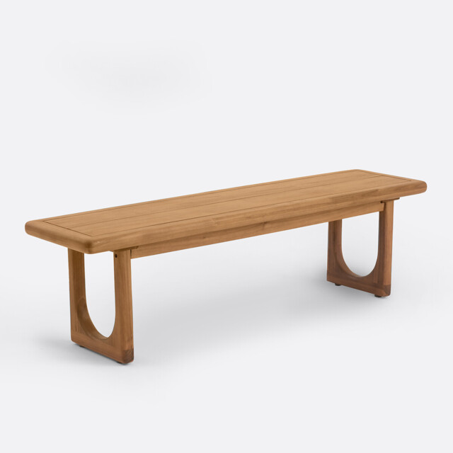 Douve Solid Acacia Outdoor Dining Bench - image 1