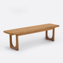 Douve Solid Acacia Outdoor Dining Bench - thumbnail 1