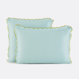 Scenario Plain Washed Cotton Scalloped Child's Pillowcase