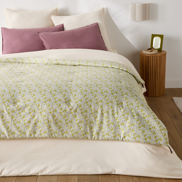 Malko Floral Print Cotton Voile Quilted Quilt - image 1