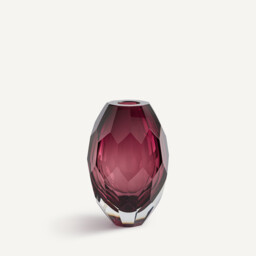 Veneto Burgundy Vase in Thick Glass - thumbnail 1