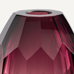 Veneto Burgundy Vase in Thick Glass - thumbnail 3