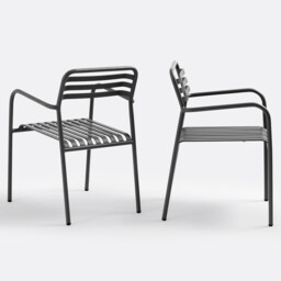 Set of 2 Manni Aluminium Garden Armchairs - thumbnail 3
