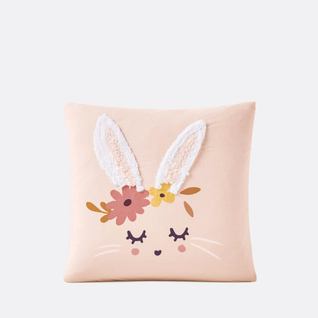 Flower Bunny Organic Cotton Pillowcase - image 1
