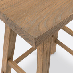 Asayo Bar Stool in Solid Elm, H75 cm - thumbnail 3