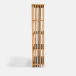 Jac Solid Oak and Steel Bookcase/Room Divider - thumbnail 3