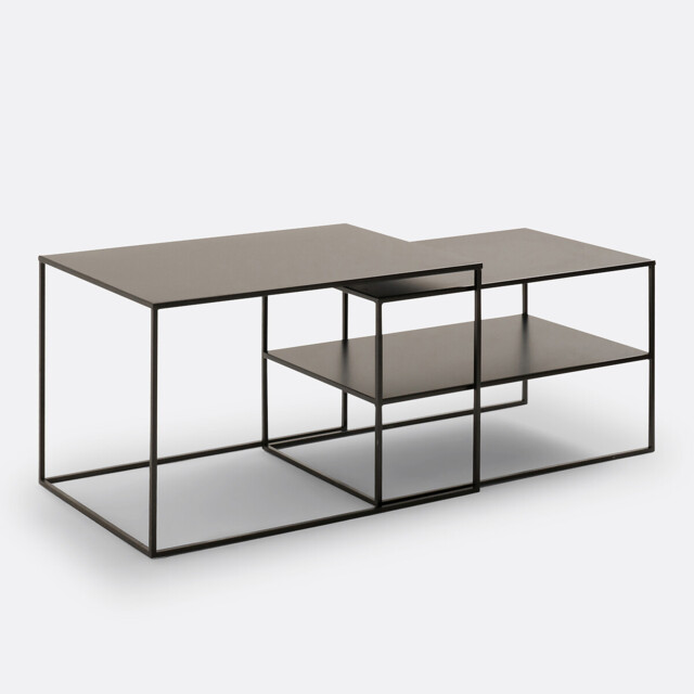 Set of 2 Miva Metal and Steel Nesting Tables - image 1
