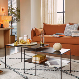 Set of 2 Miva Metal and Steel Nesting Tables - thumbnail 2