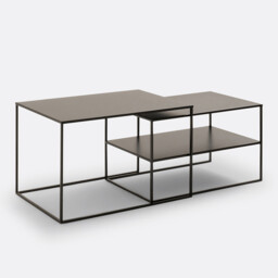 Set of 2 Miva Metal and Steel Nesting Tables - thumbnail 1