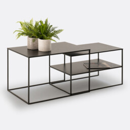 Set of 2 Miva Metal and Steel Nesting Tables - thumbnail 3