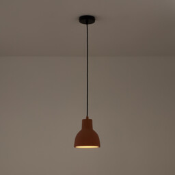 Arida 16cm Diameter Terracotta Concrete Ceiling Light - thumbnail 4