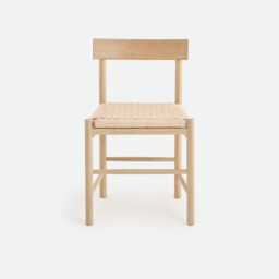 Taga Solid Oak Chair with Bleached Wood Effect and Rope Seat - thumbnail 3