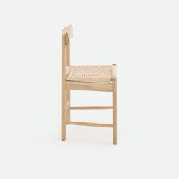 Taga Solid Oak Chair with Bleached Wood Effect and Rope Seat - thumbnail 4