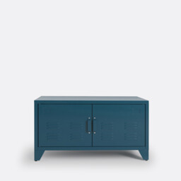 Hiba 2-Door Metal Low Sideboard - thumbnail 1