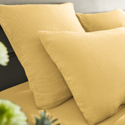 Yafa Organic Cotton Muslin Duvet Cover - thumbnail 3