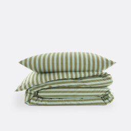 Child's Sacha Green 50% Recycled Cotton Duvet Cover Set with Square Pillowcase - thumbnail 4