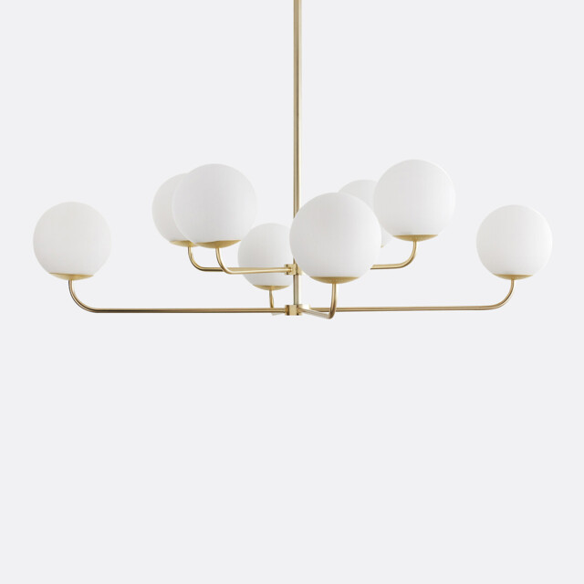 Moricio Opaline & Brass Ceiling Light - image 1