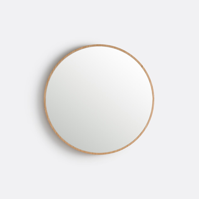 Iodus Round Mirror in Oak Veneer Ø60cm - image 1
