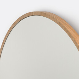 Iodus Round Mirror in Oak Veneer Ø60cm - thumbnail 3