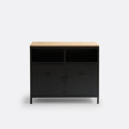 Hiba 2-Door, 2-Compartment Kitchen Cabinet - thumbnail 2