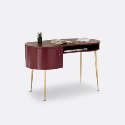 Topim Vintage Walnut Veneer Desk - thumbnail 1